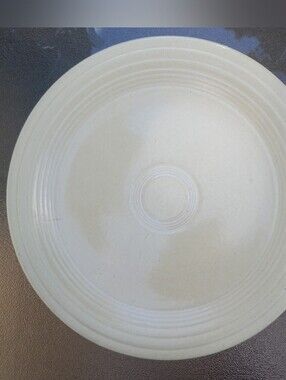 Fiesta WARE Ivory Ceramic Dinner Plate Collectible with Concentric Ring Design